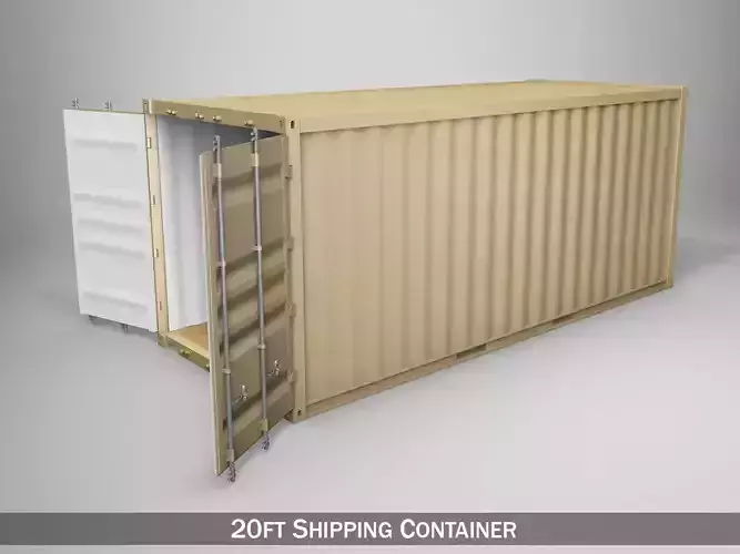 20ft Shipping Container  3D model