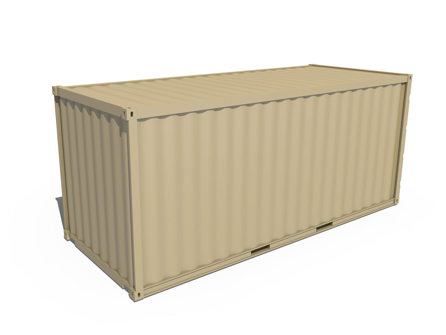 20ft Shipping Container  3D model_4