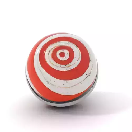 Orange Striped Knob model pack Low-poly 3D model
