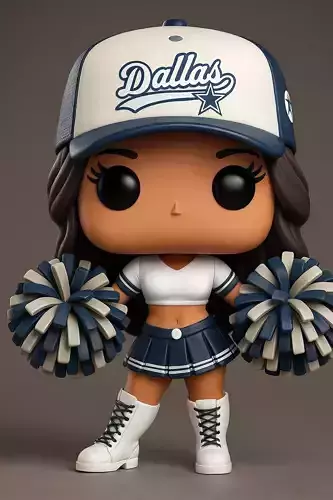 FUNKO POP CHEERLEADER Dallas Cowboys 3D print model