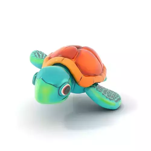 Vibrant Sea Turtle model pack Low-poly 3D model