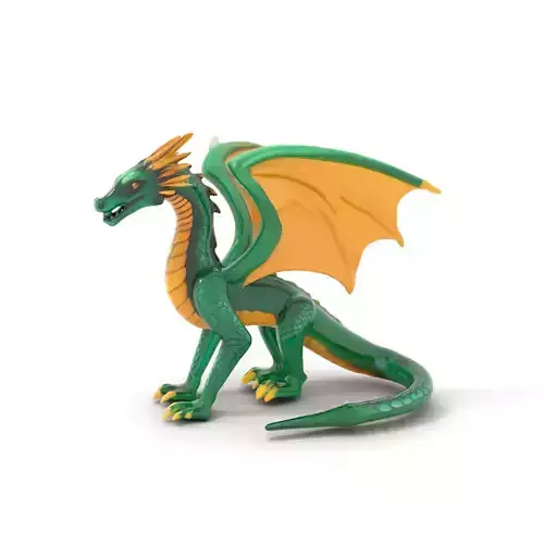 Emerald Dragon Fantasy model pack Low-poly 3D model