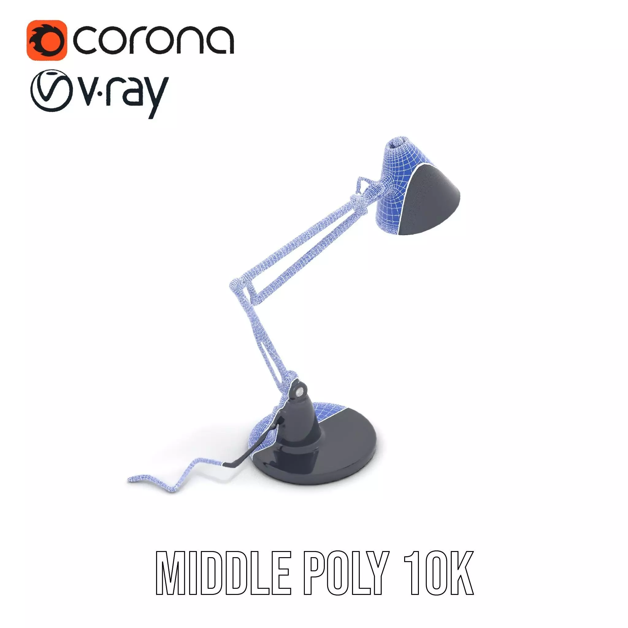 Sleek Black Desk Lamp model pack Low-poly 3D model_6