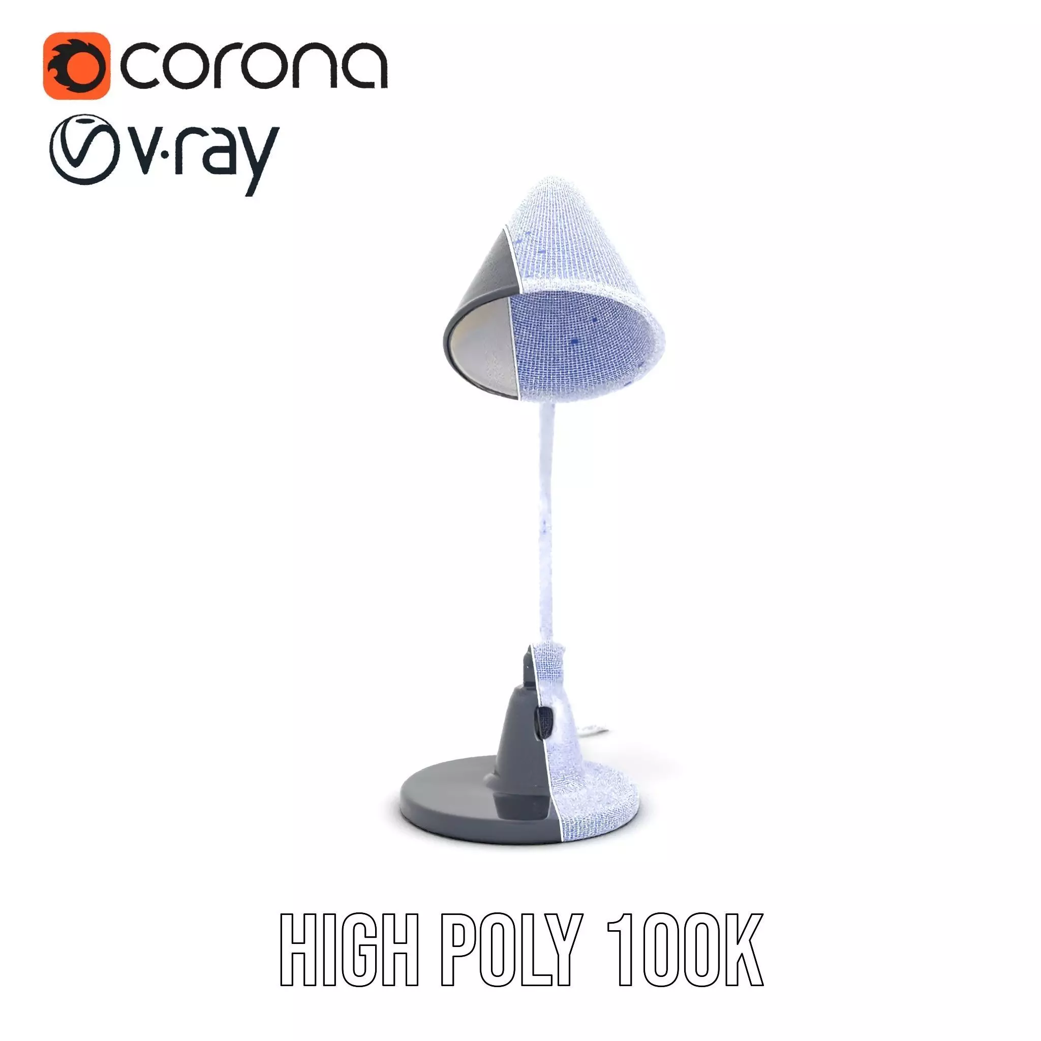 Sleek Black Desk Lamp model pack Low-poly 3D model_34