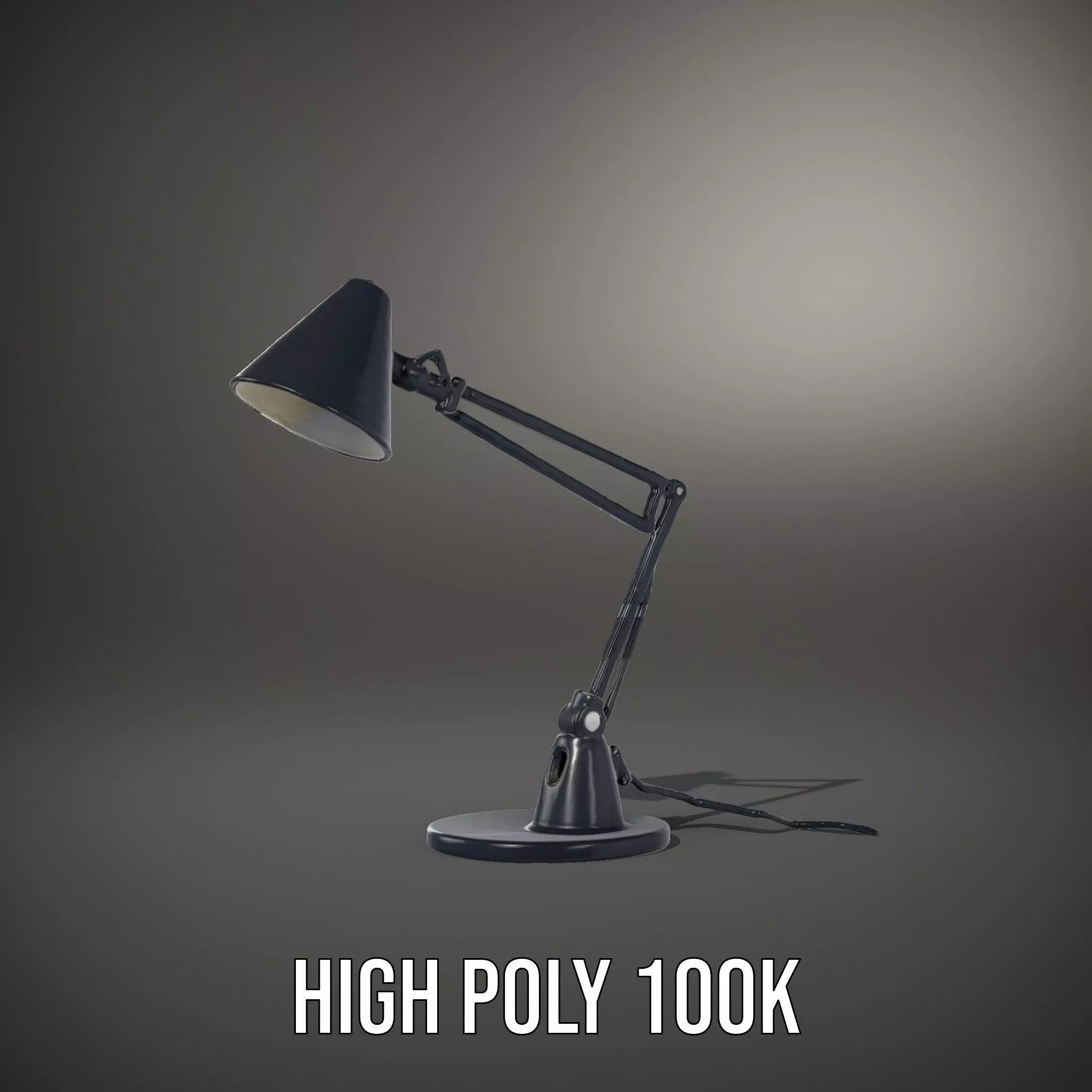 Sleek Black Desk Lamp model pack Low-poly 3D model_8