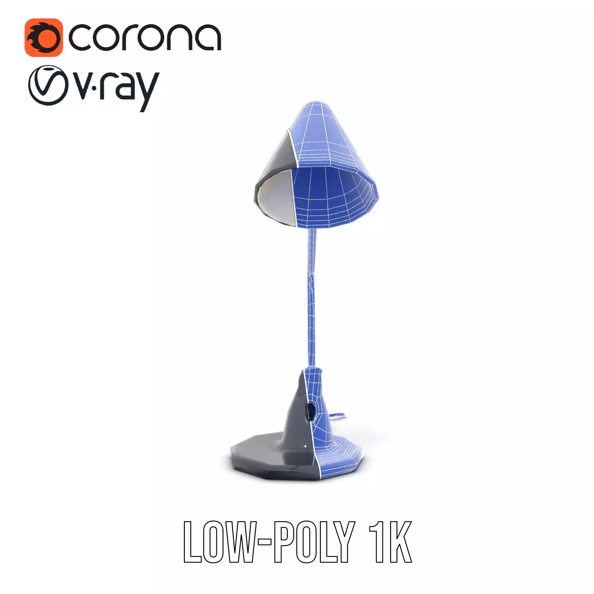 Sleek Black Desk Lamp model pack Low-poly 3D model_22