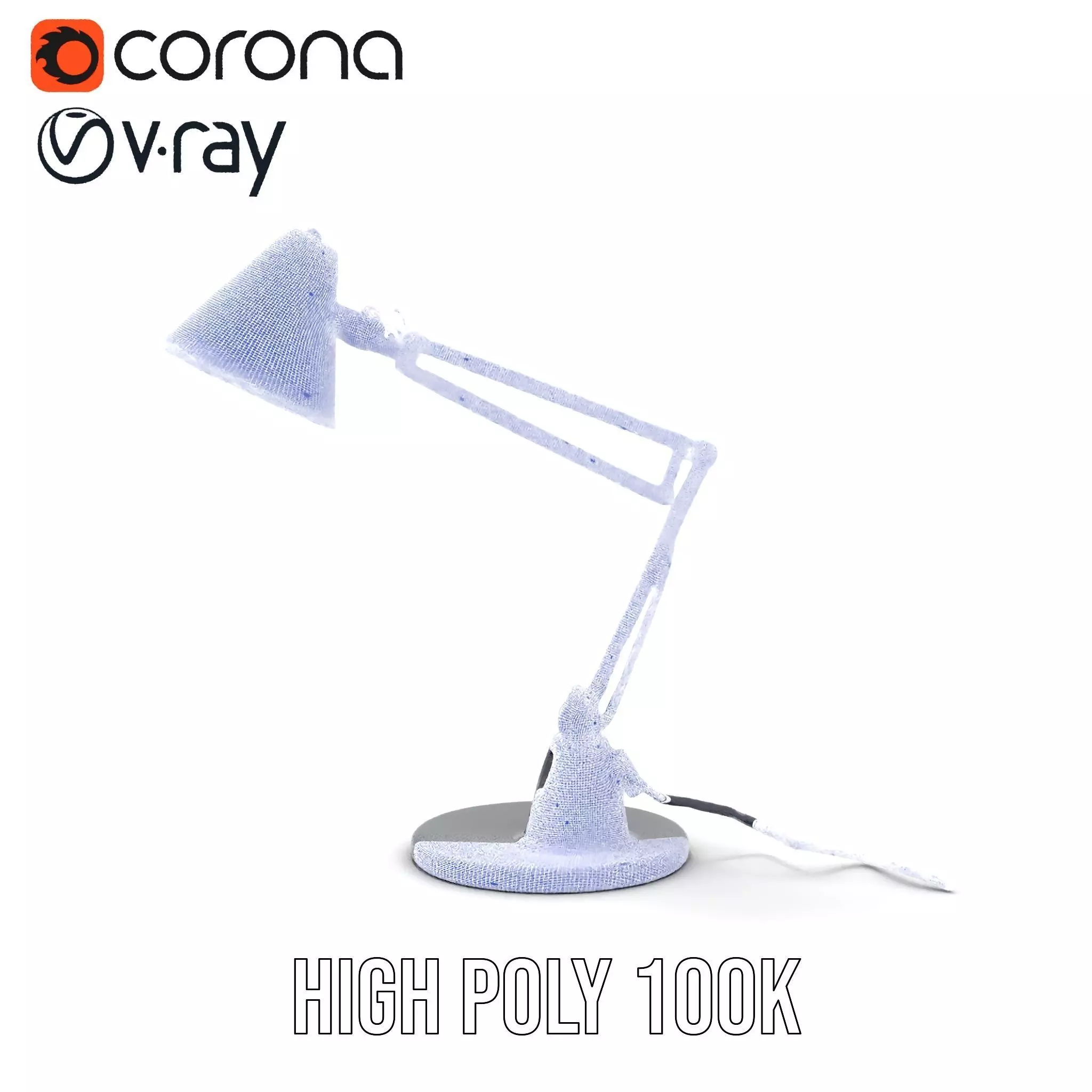 Sleek Black Desk Lamp model pack Low-poly 3D model_26