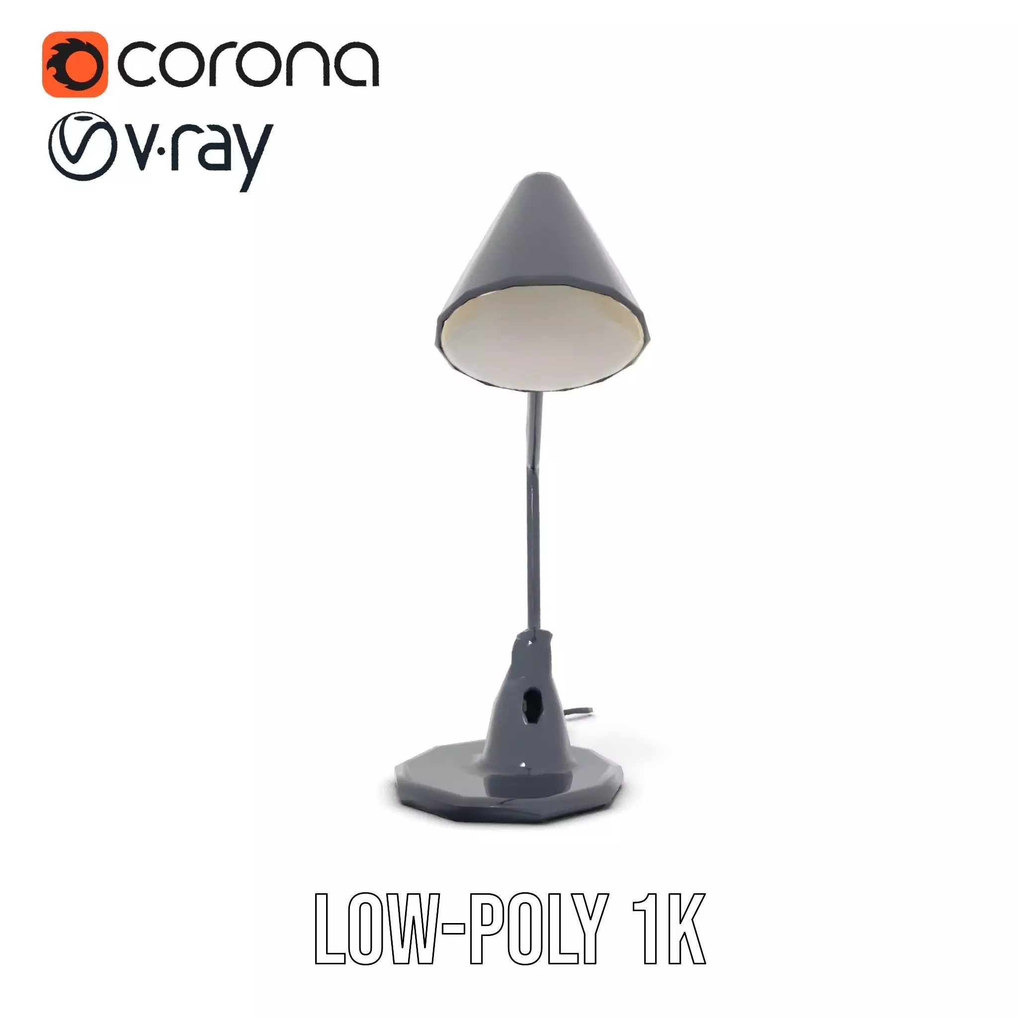 Sleek Black Desk Lamp model pack Low-poly 3D model_19