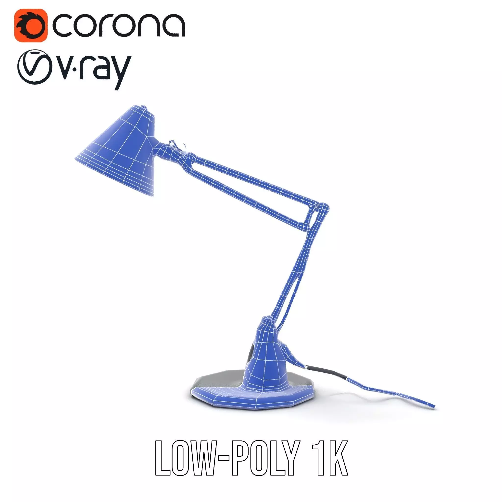Sleek Black Desk Lamp model pack Low-poly 3D model_31