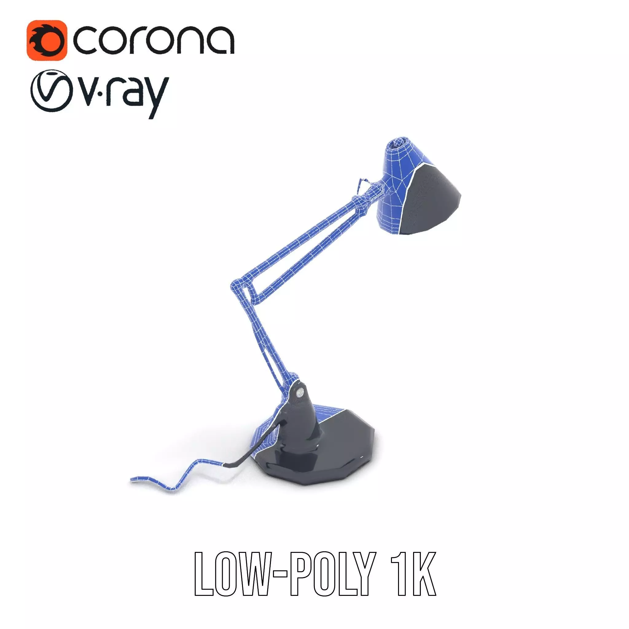 Sleek Black Desk Lamp model pack Low-poly 3D model_28