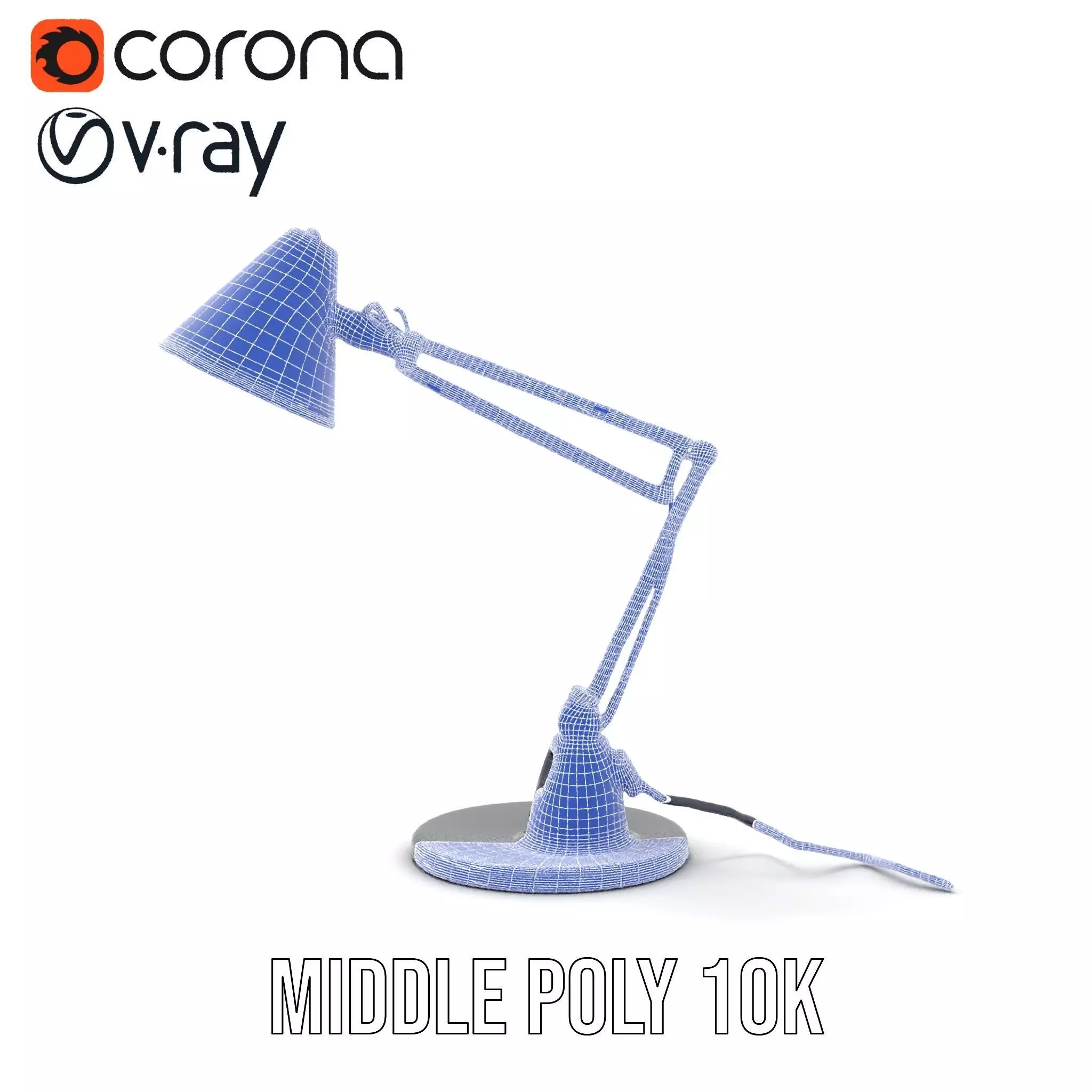 Sleek Black Desk Lamp model pack Low-poly 3D model_24