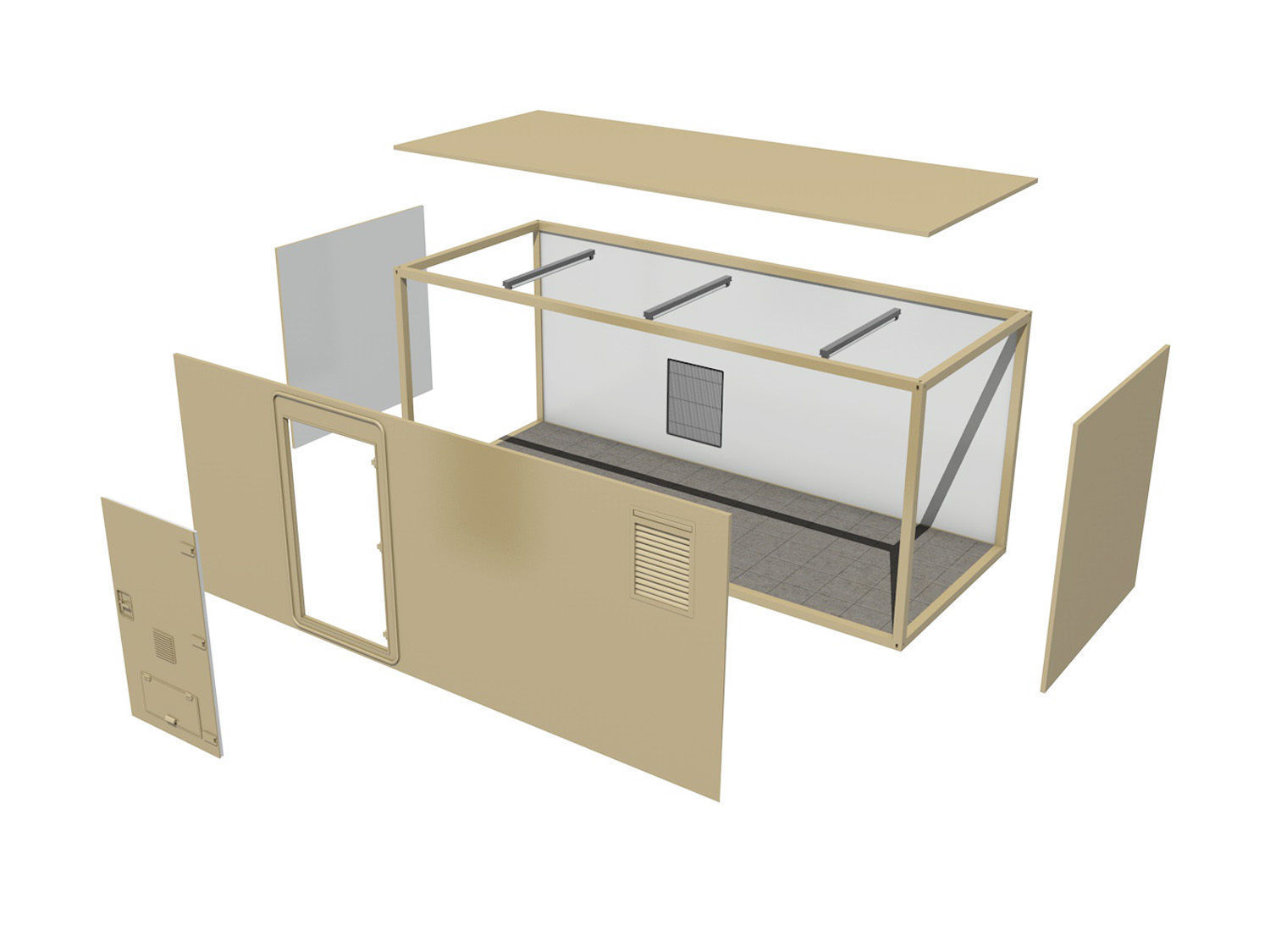 20ft Office Container Version1 3D model_6