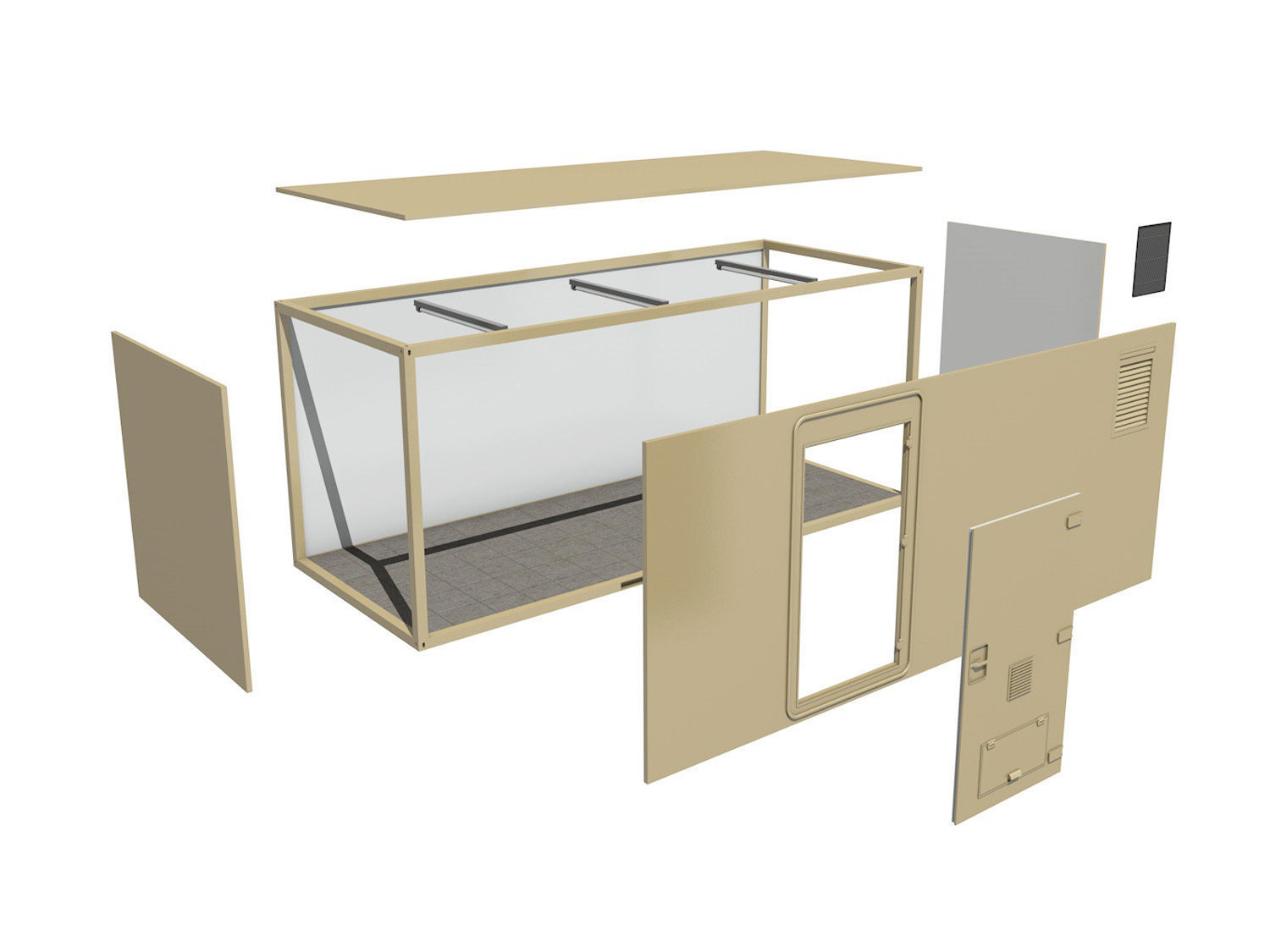 20ft Office Container Version1 3D model_5
