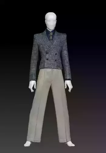 David Bowie Grey wool suit costume