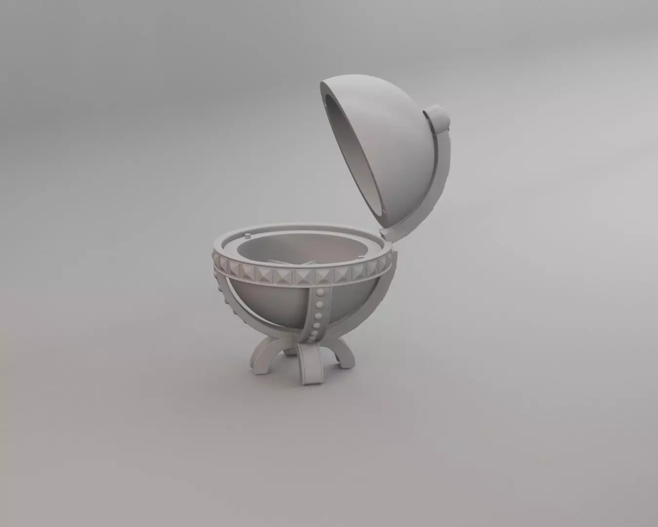 Medieval Cartographer Table Miniature Set 3D print model_5