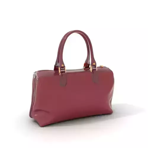 Elegant Burgundy Handbag model pack Low-poly 3D model