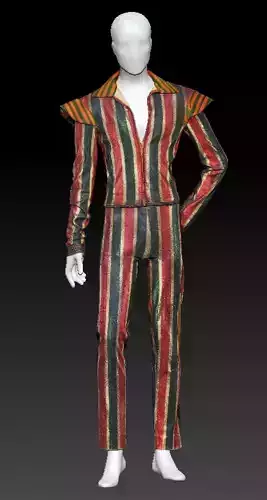 David Bowie green and red costume 