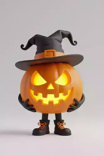 Hallowen Cute Pumpkin-Chibi Hallowen Pumpkin-Hallowen Figure 3D print model