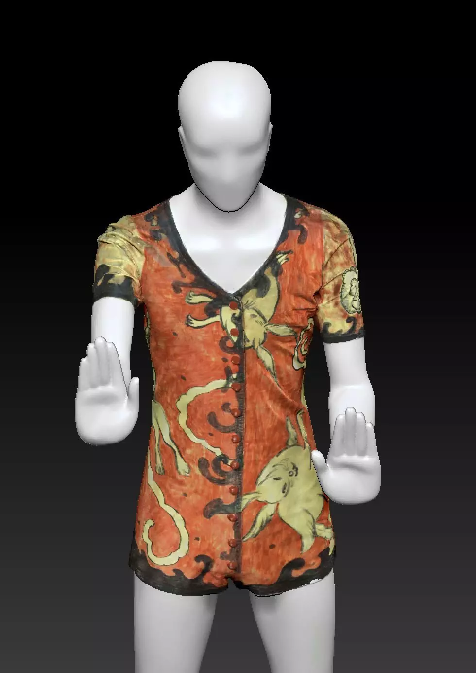 David Bowie animal jumpsuit costume 3D model_2