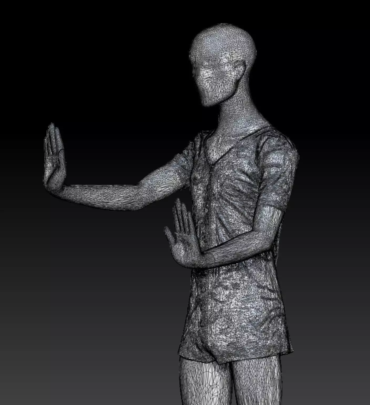 David Bowie animal jumpsuit costume 3D model_3