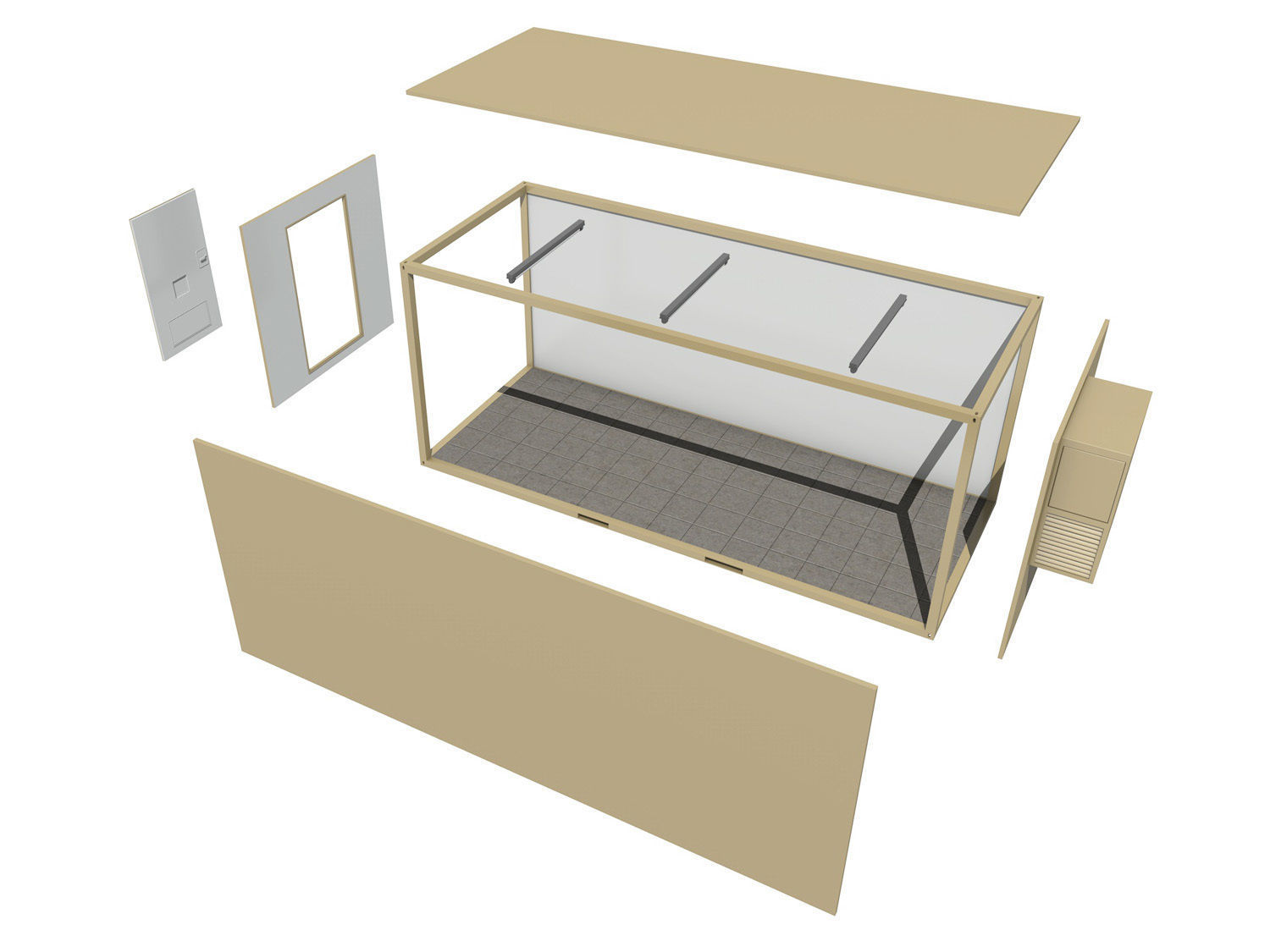 20ft Office Container Version 2 3D model_6