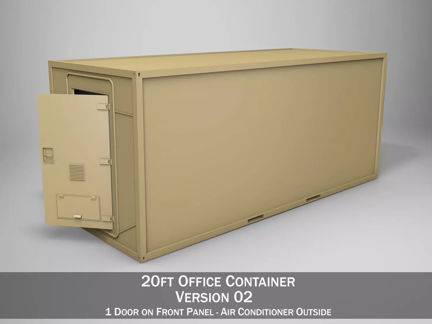 20ft Office Container Version 2 3D model_0