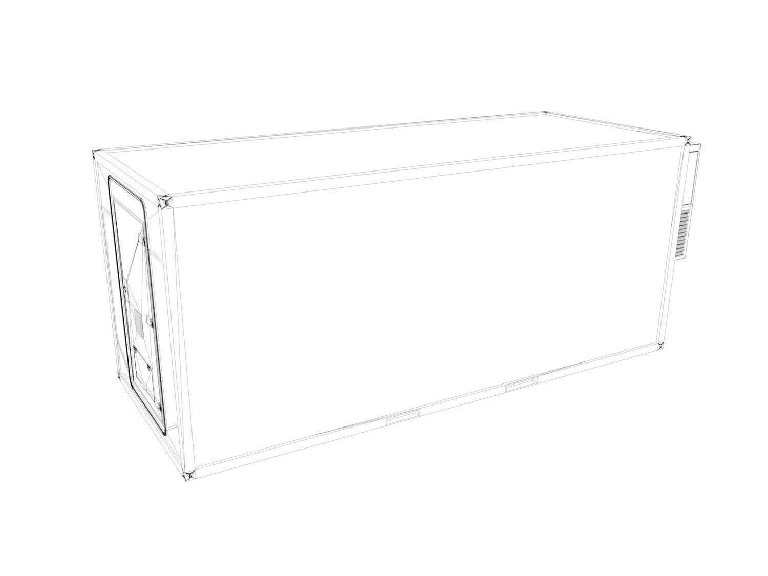 20ft Office Container Version 2 3D model_7