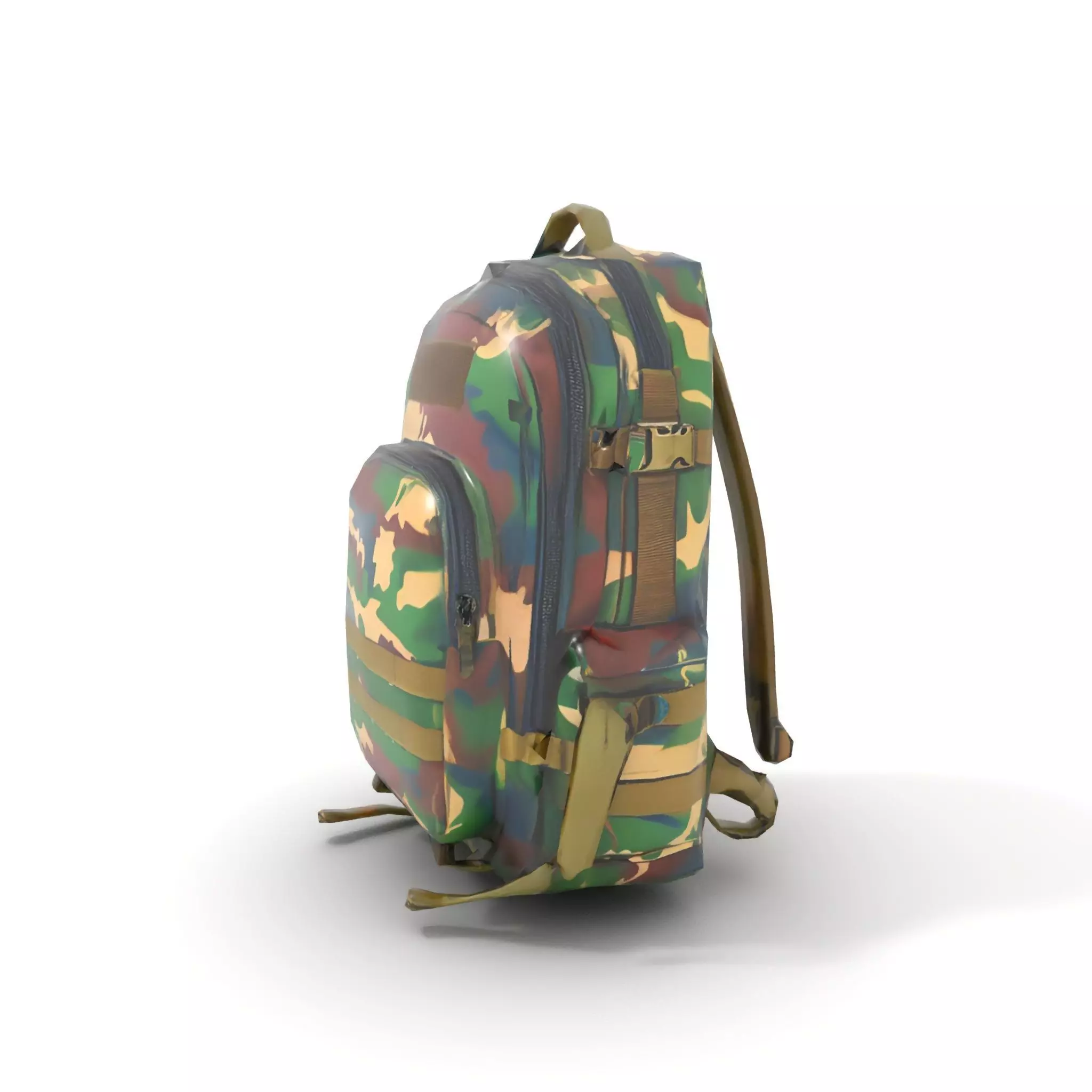 Camo Tactical Backpack model pack Low-poly 3D model_12
