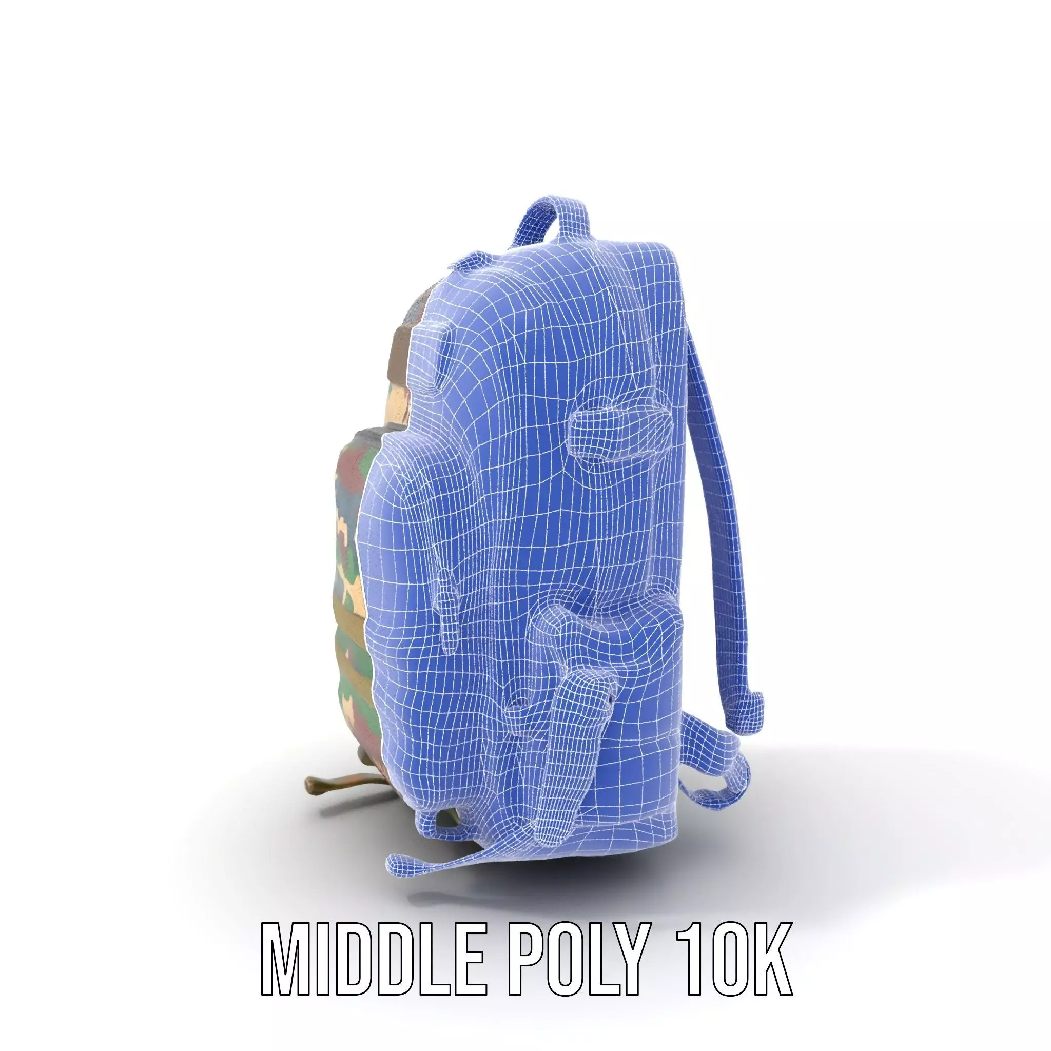 Camo Tactical Backpack model pack Low-poly 3D model_23