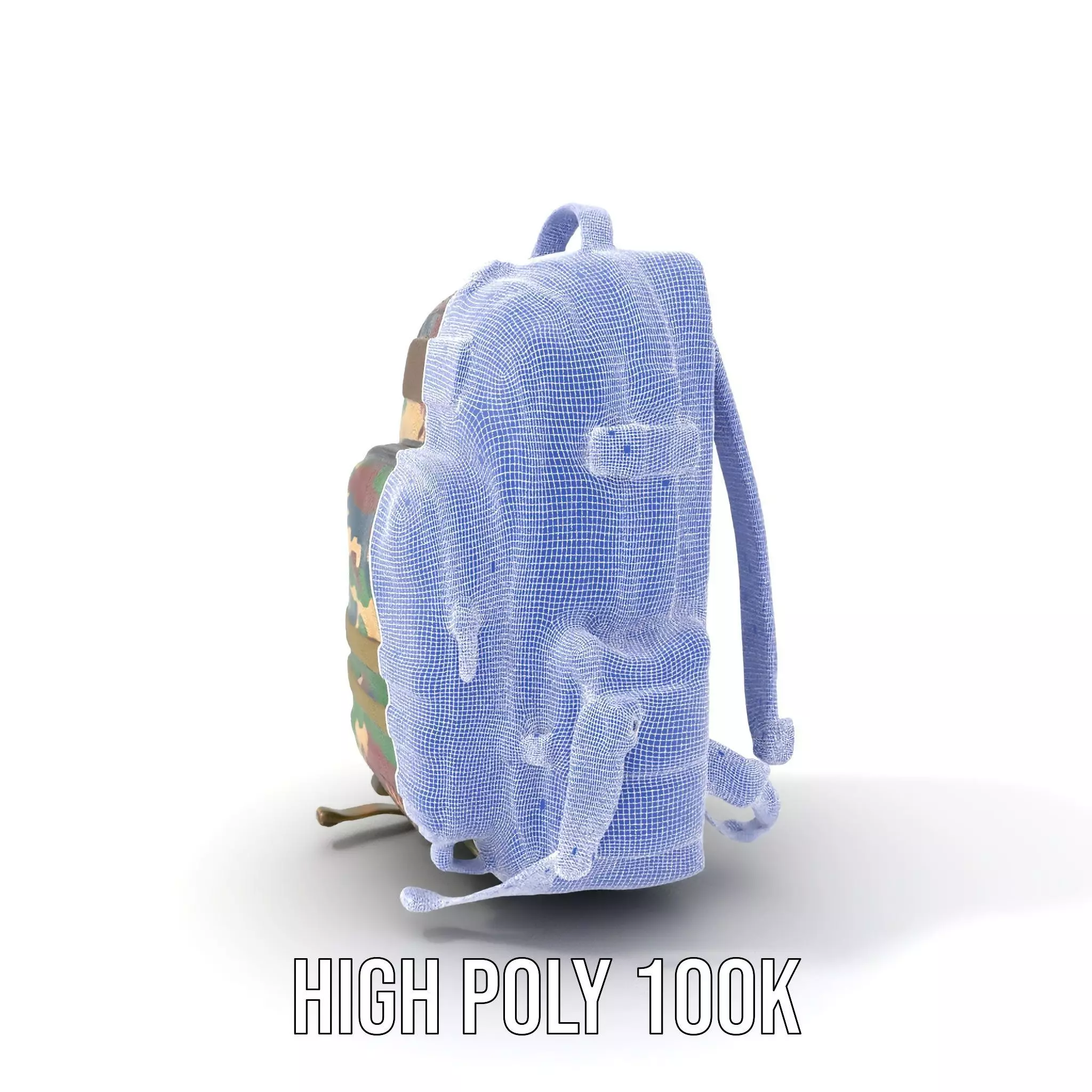 Camo Tactical Backpack model pack Low-poly 3D model_4