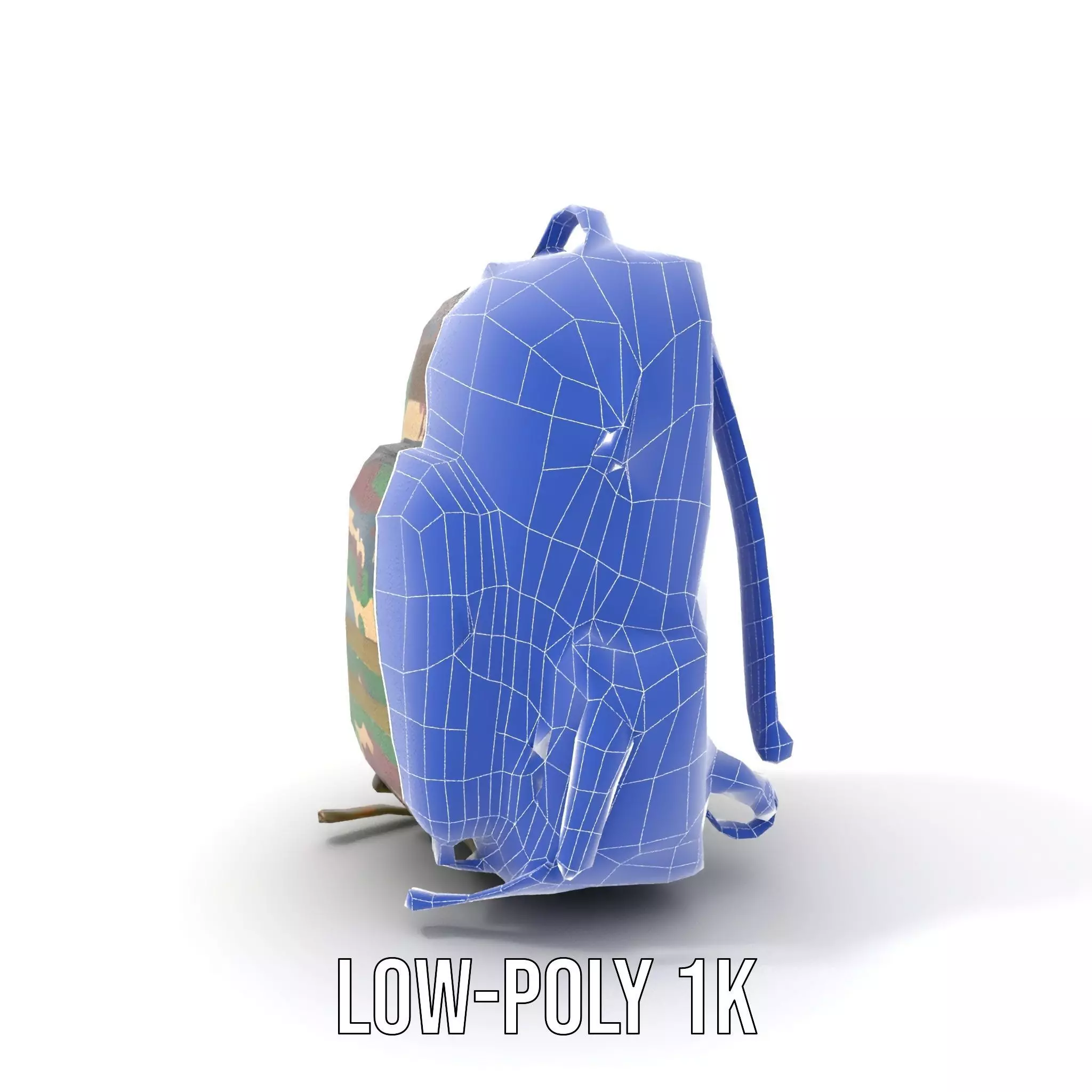 Camo Tactical Backpack model pack Low-poly 3D model_19