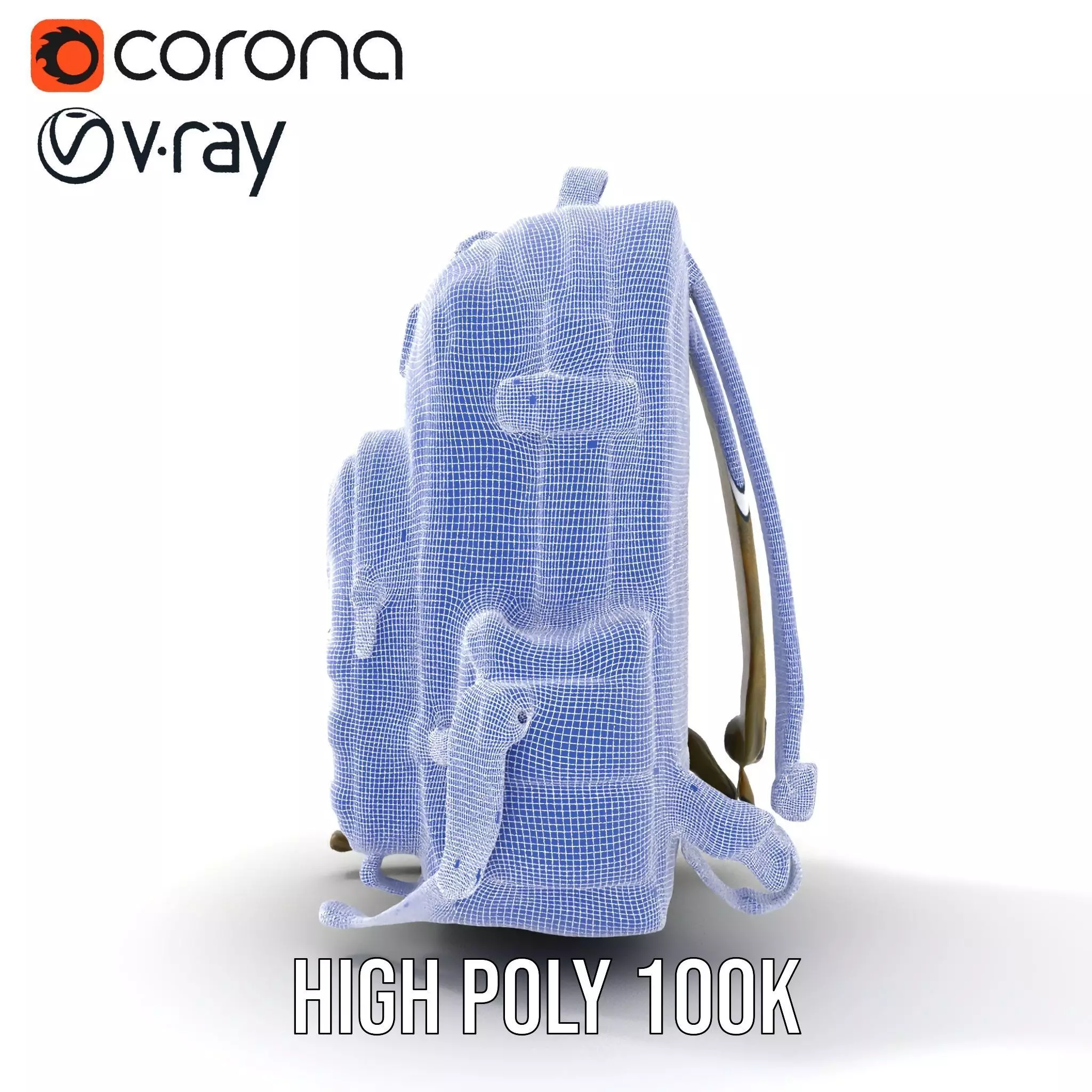 Camo Tactical Backpack model pack Low-poly 3D model_34