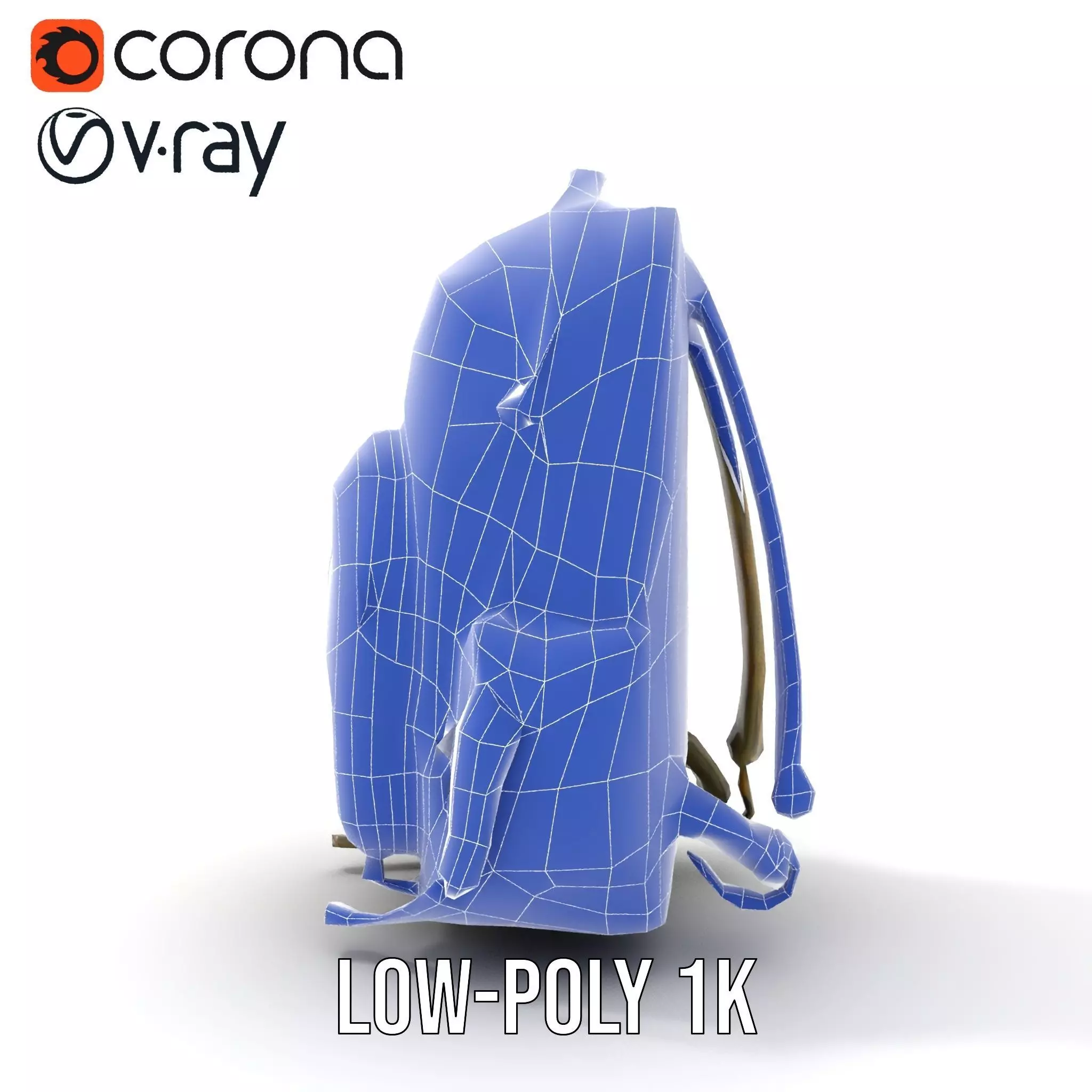 Camo Tactical Backpack model pack Low-poly 3D model_27