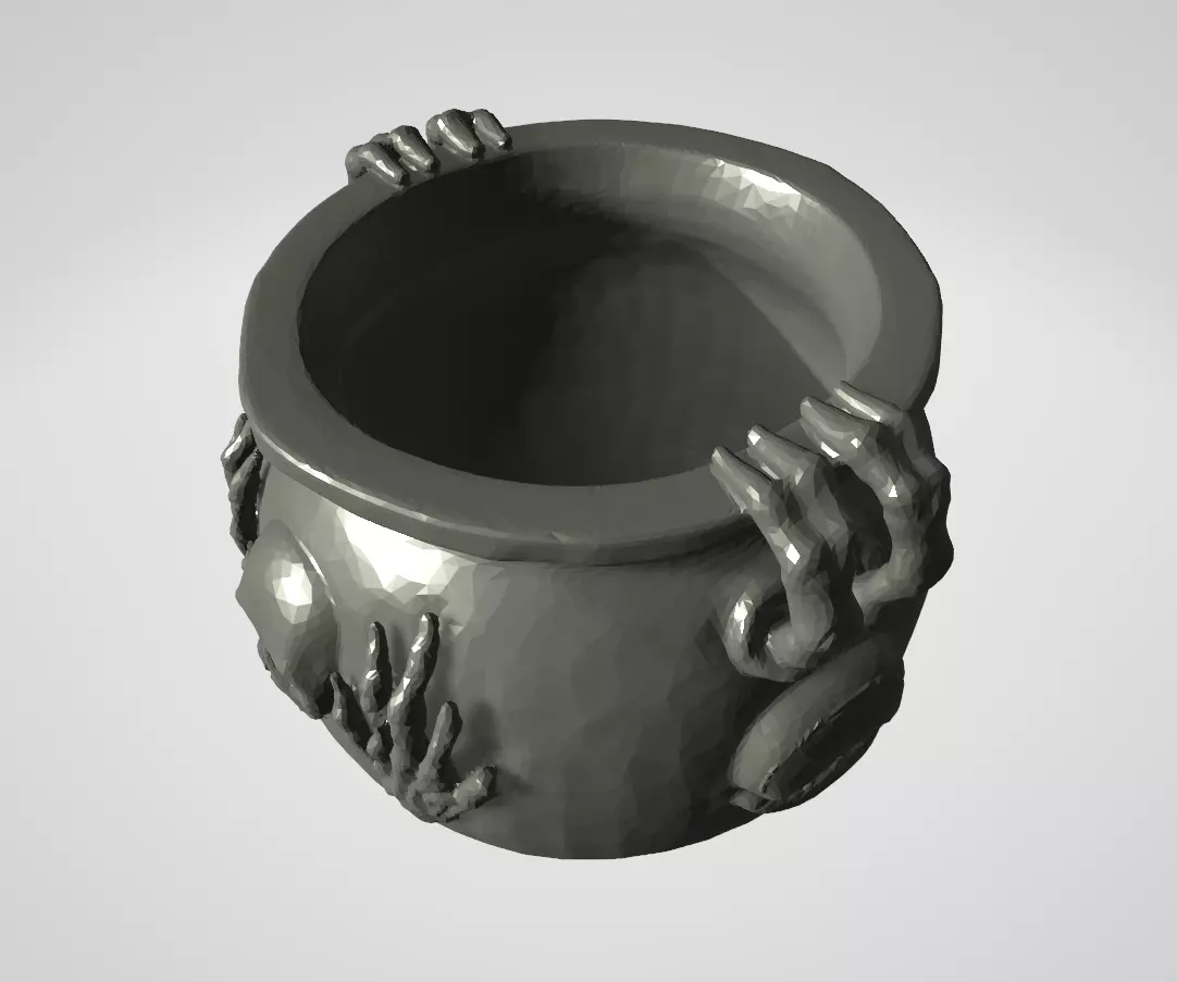 Hallowen Candy Bucket-Hallowen Candy Box Boiler Basket 3D print model_3