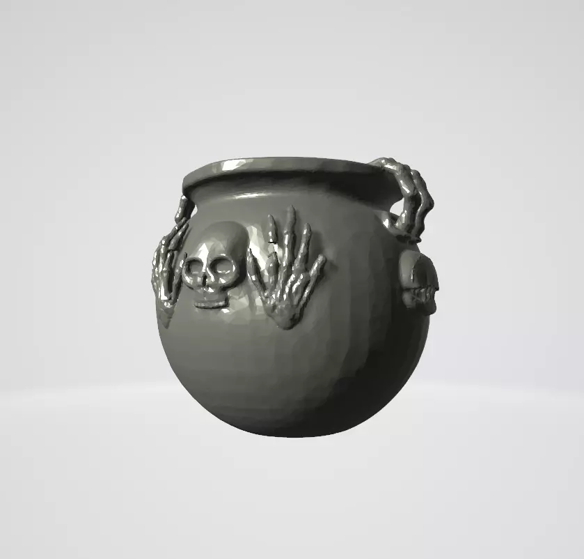 Hallowen Candy Bucket-Hallowen Candy Box Boiler Basket 3D print model_1
