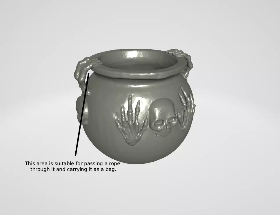 Hallowen Candy Bucket-Hallowen Candy Box Boiler Basket 3D print model_4