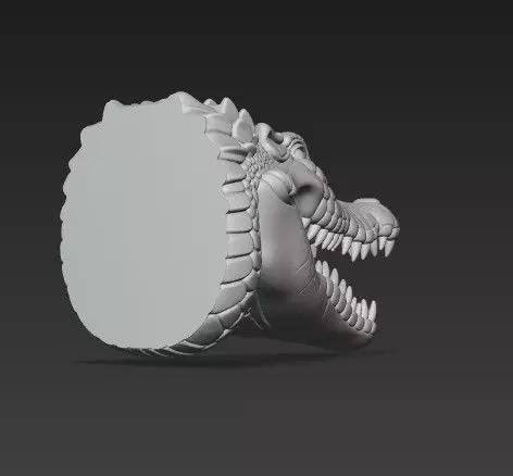Realistic Crocodile Alligator Head Wall Mount 3D print model_25