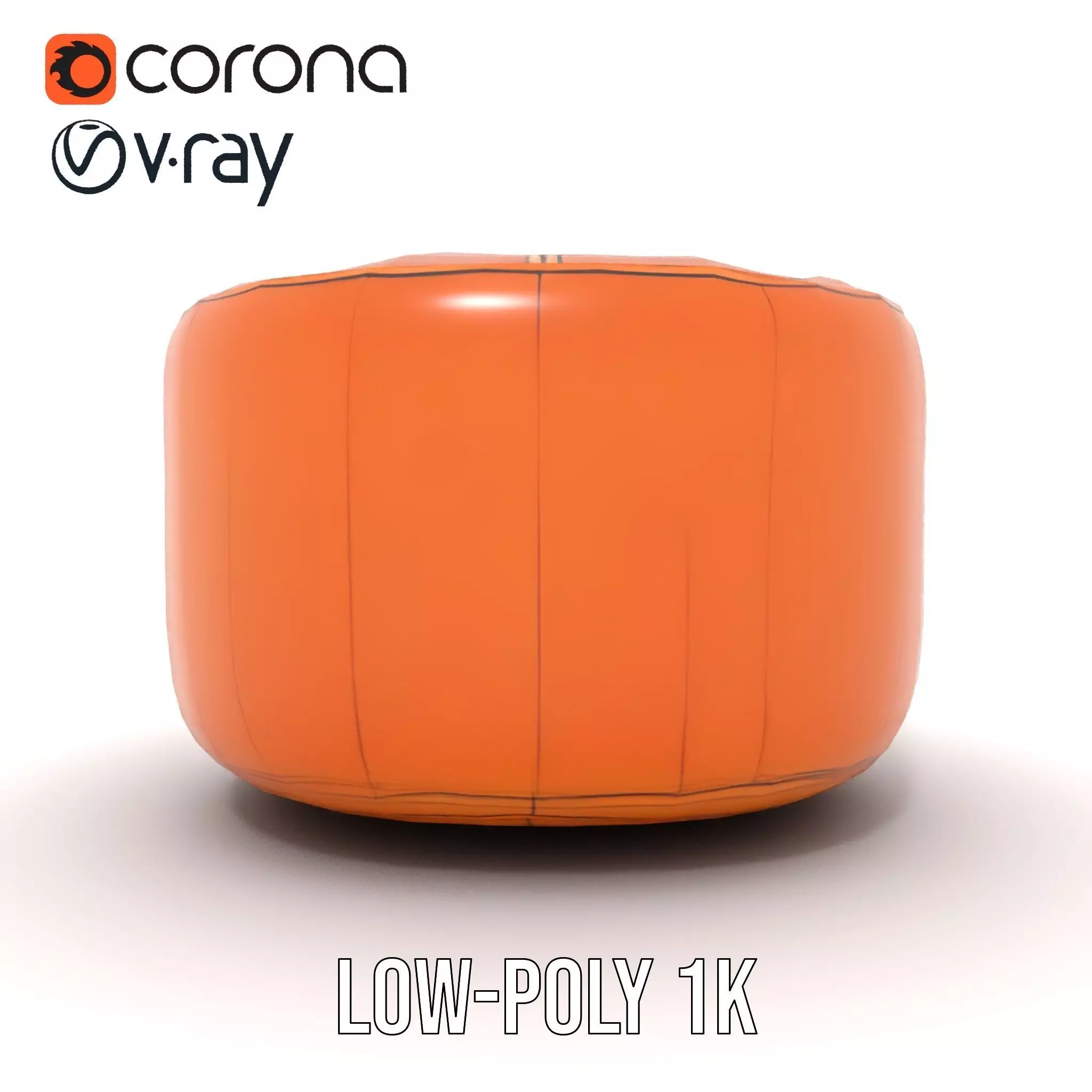 Leather Ottoman model pack Low-poly 3D model_22