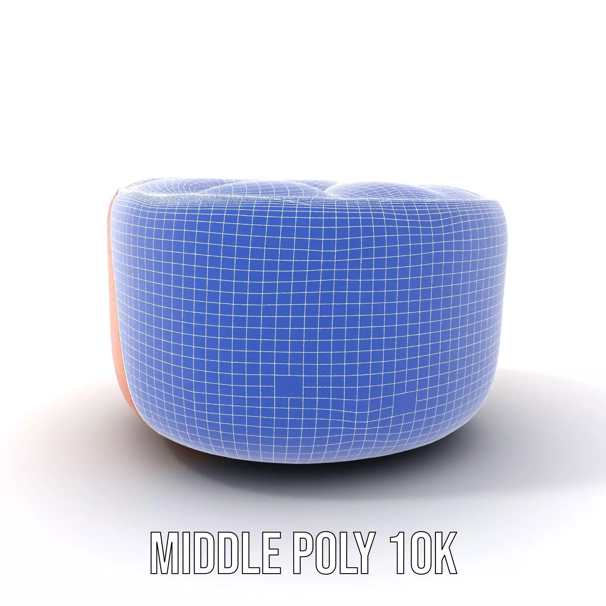 Leather Ottoman model pack Low-poly 3D model_15