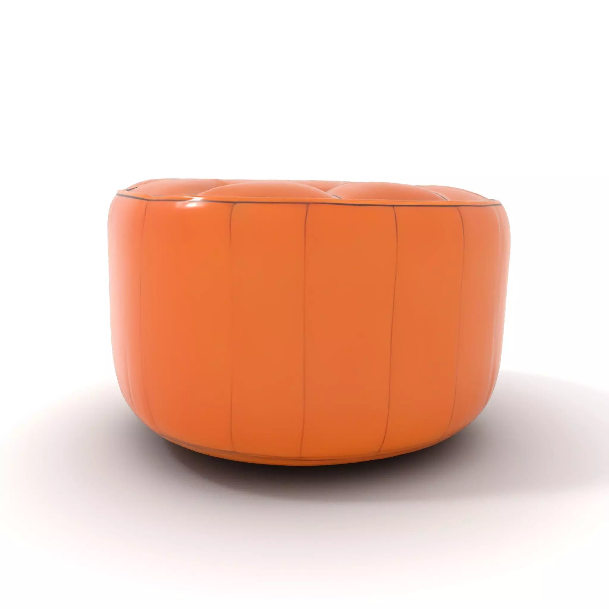 Leather Ottoman model pack Low-poly 3D model_0
