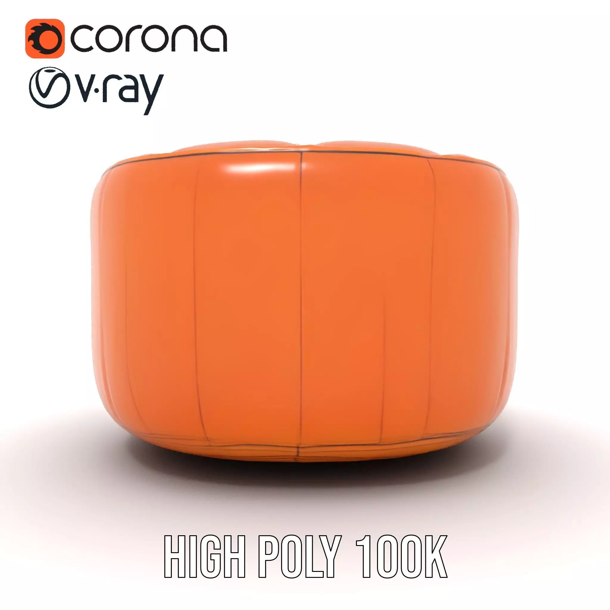 Leather Ottoman model pack Low-poly 3D model_23