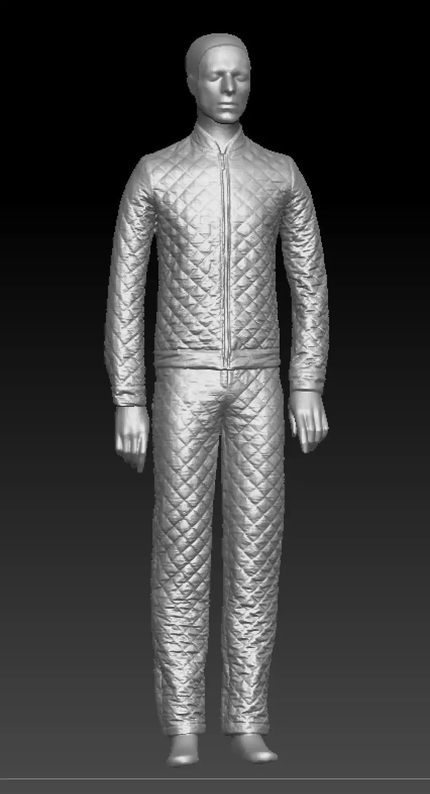 David Bowie electronic suit costume 3D model_3