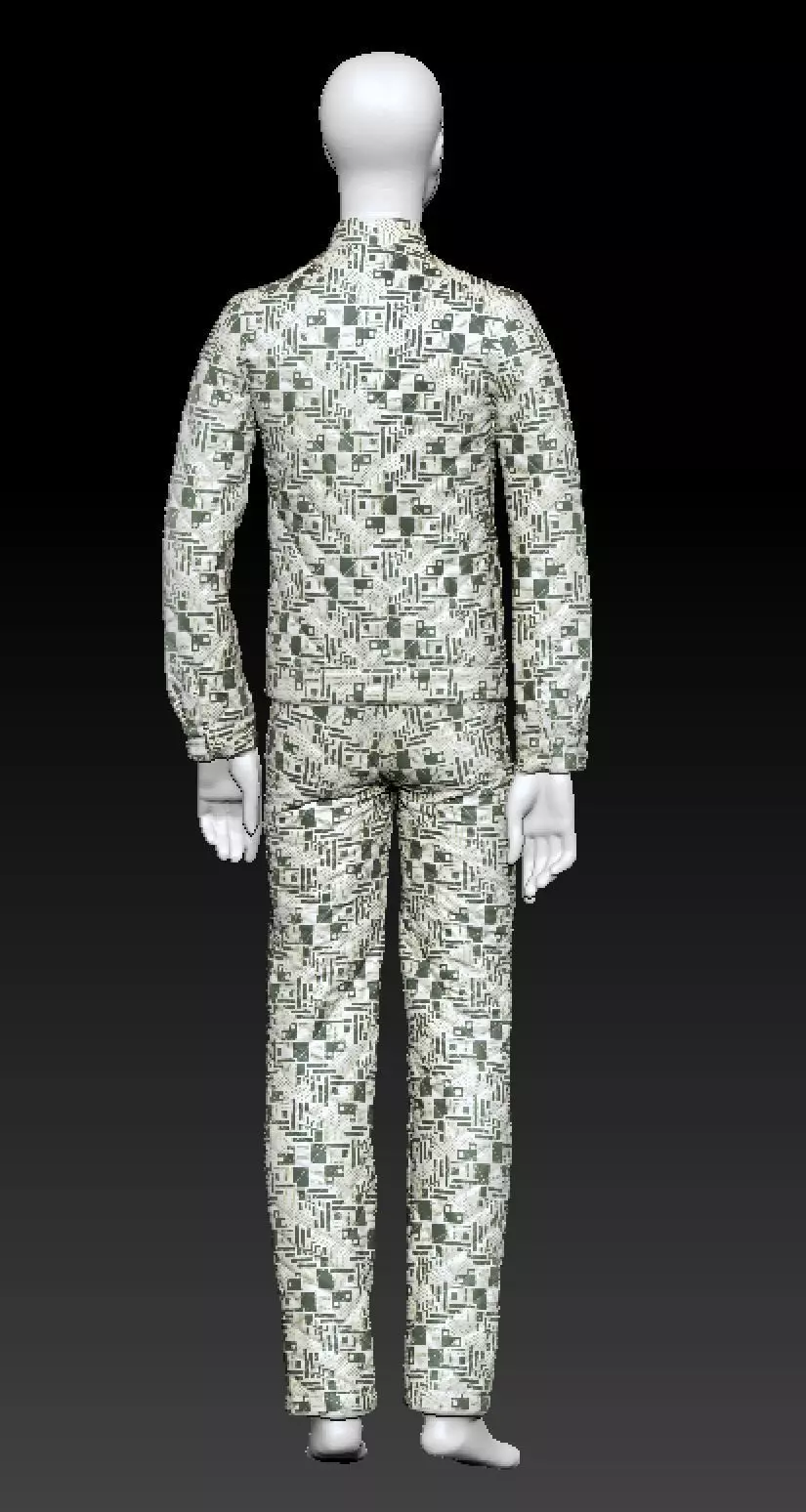 David Bowie electronic suit costume 3D model_2