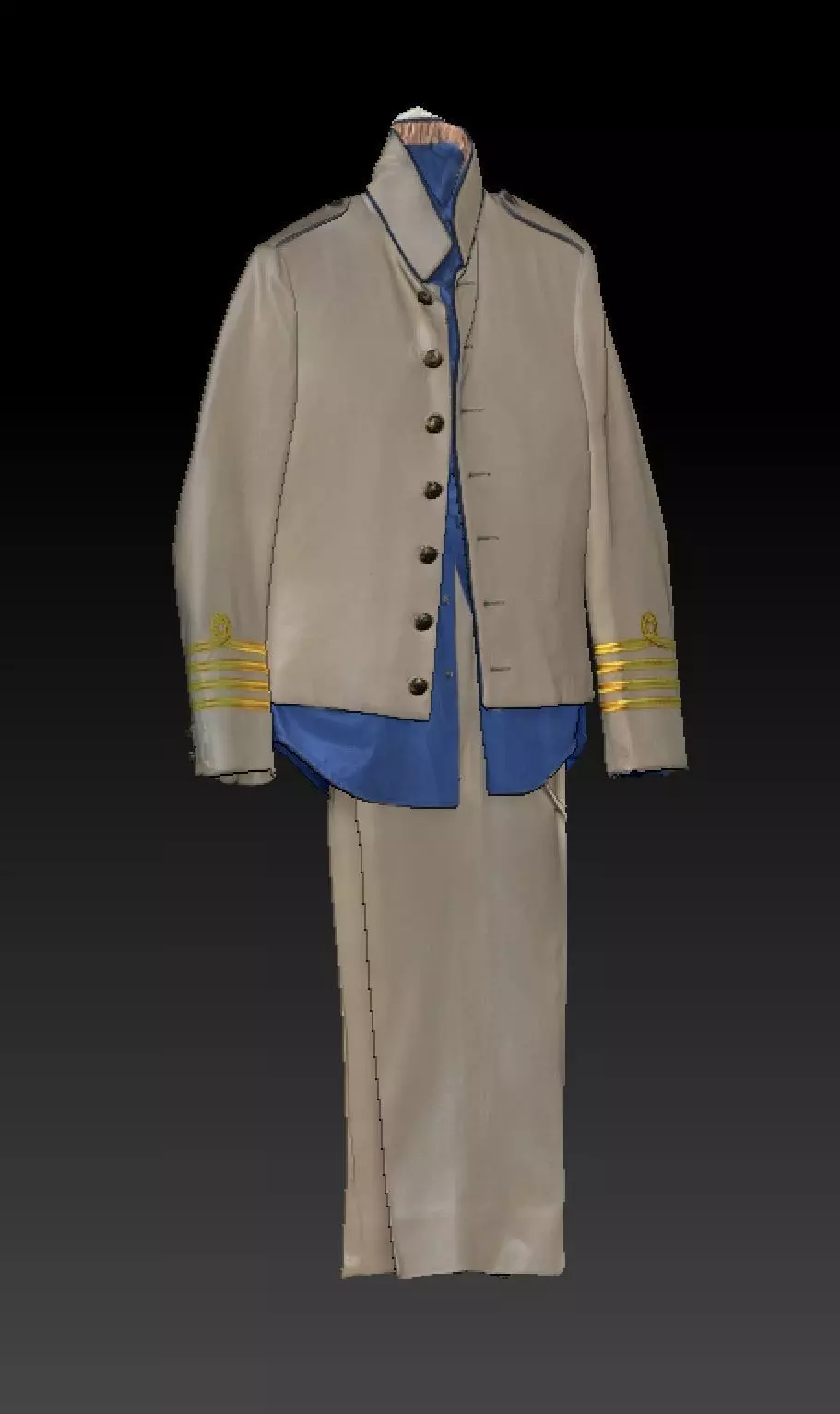 David Bowie suit costume 3D model_0
