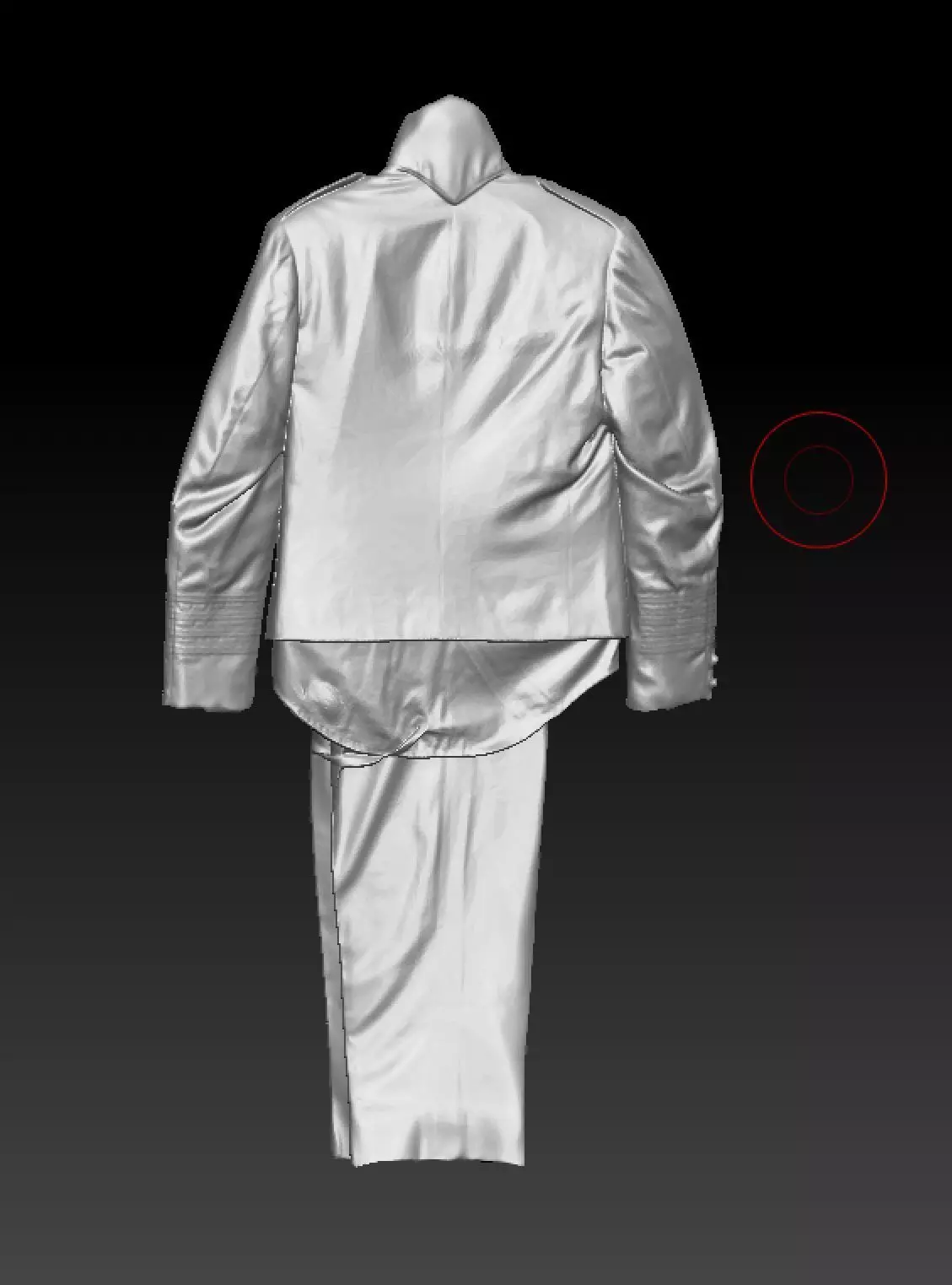 David Bowie suit costume 3D model_4