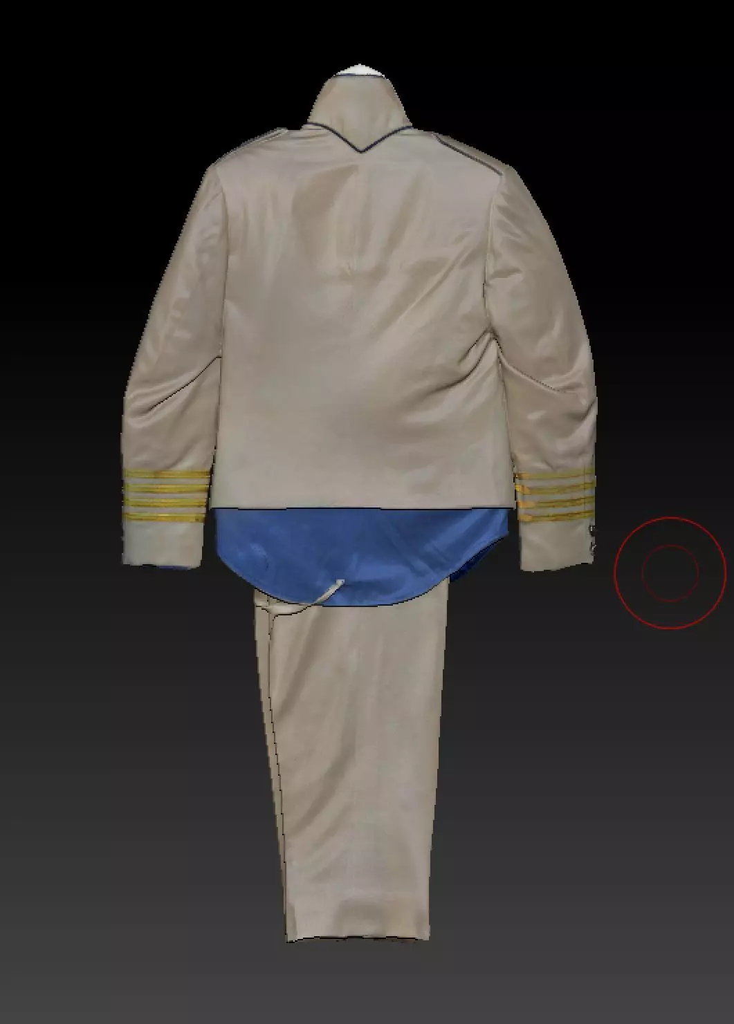David Bowie suit costume 3D model_2