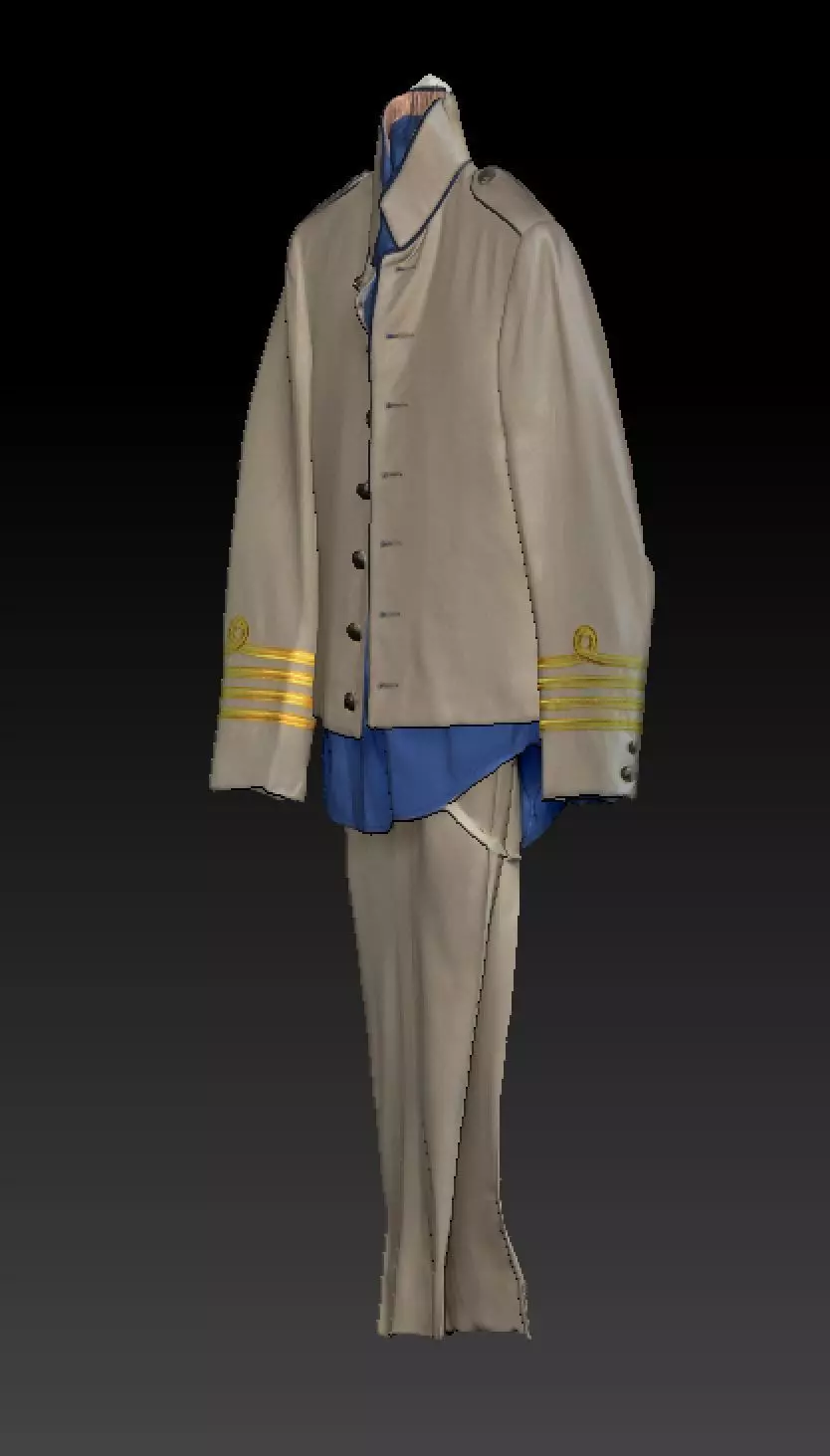 David Bowie suit costume 3D model_1