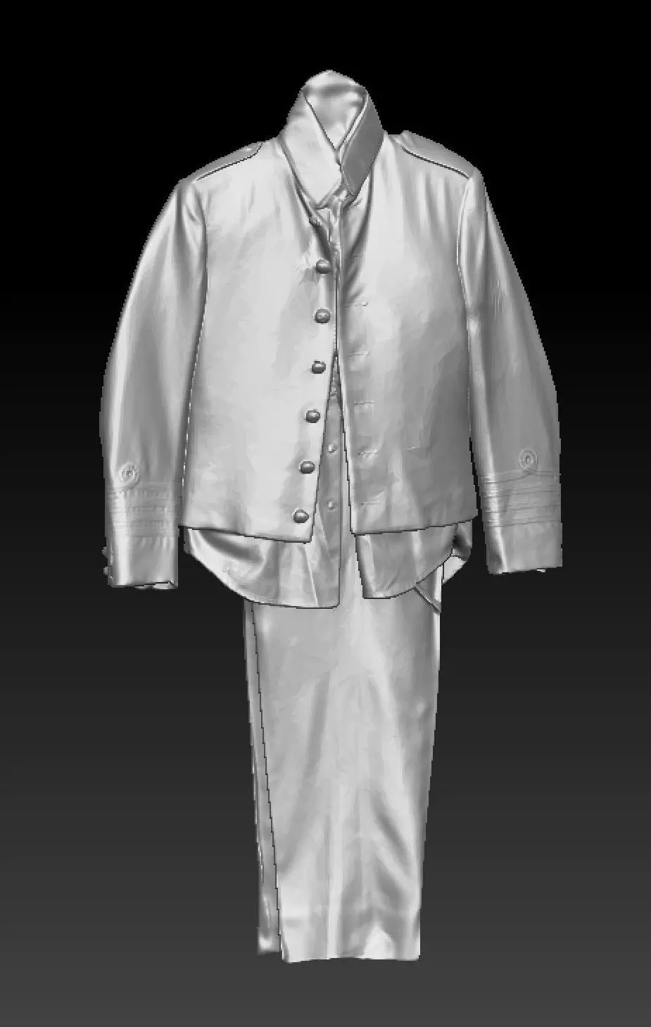 David Bowie suit costume 3D model_3