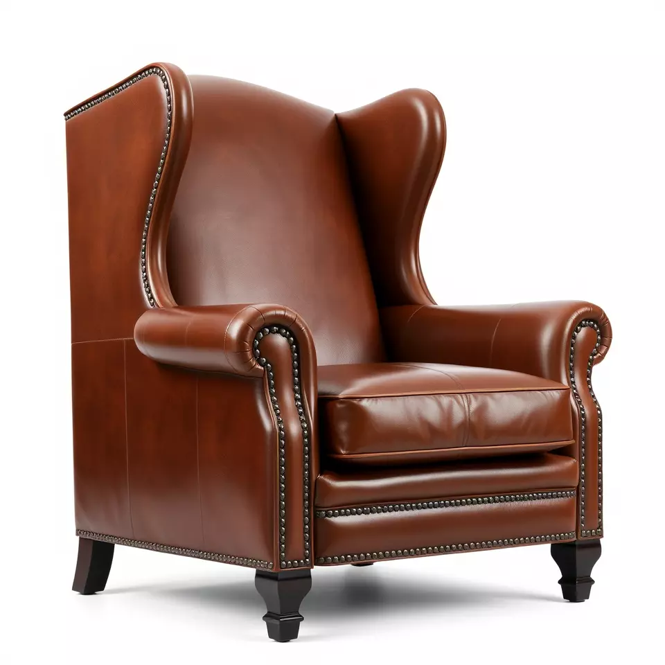 Elegant Leather Armchair model pack Low-poly 3D model_2