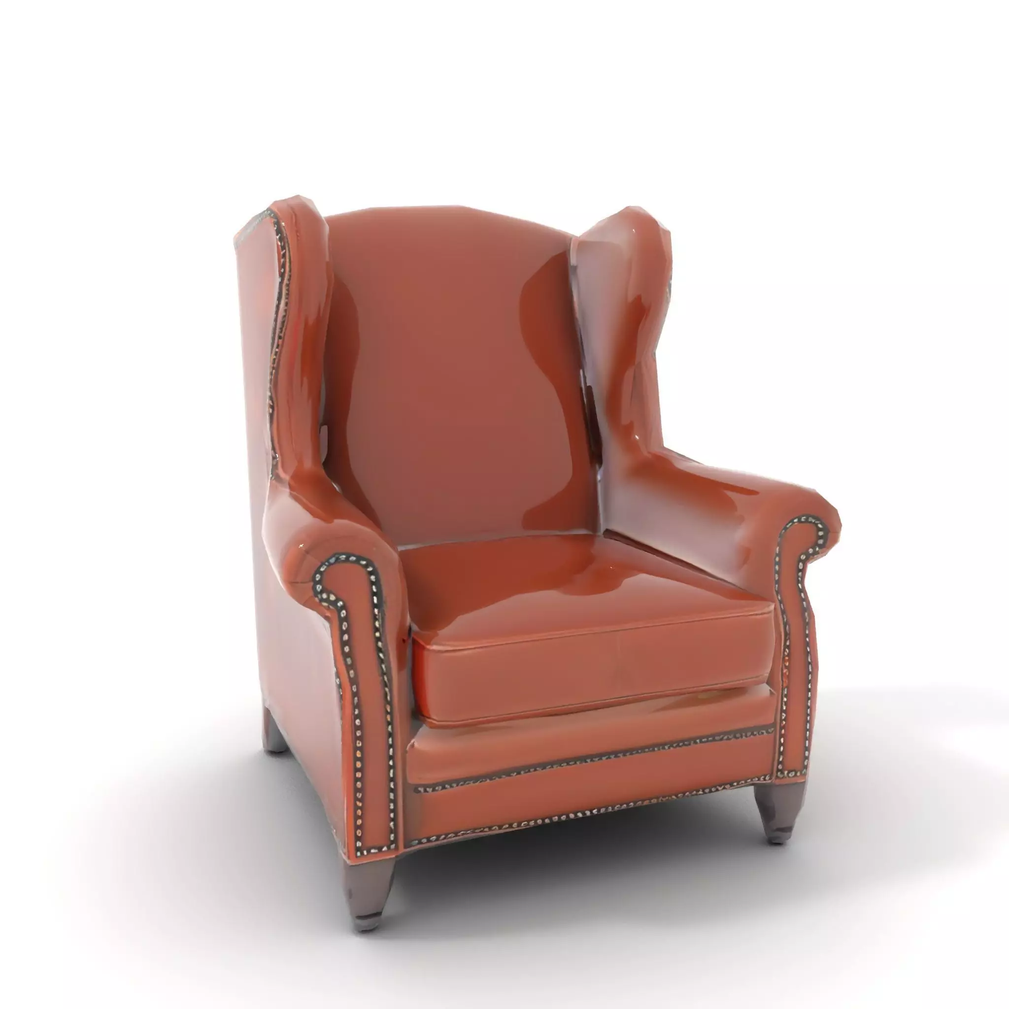 Elegant Leather Armchair model pack Low-poly 3D model_7